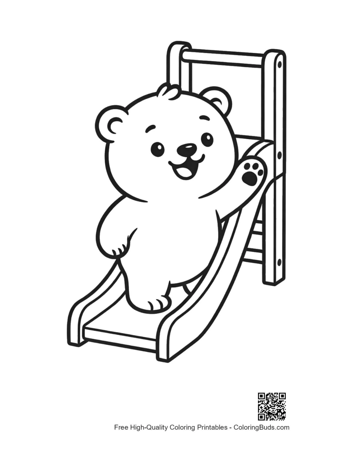 Polar bear coloring sheet printable download