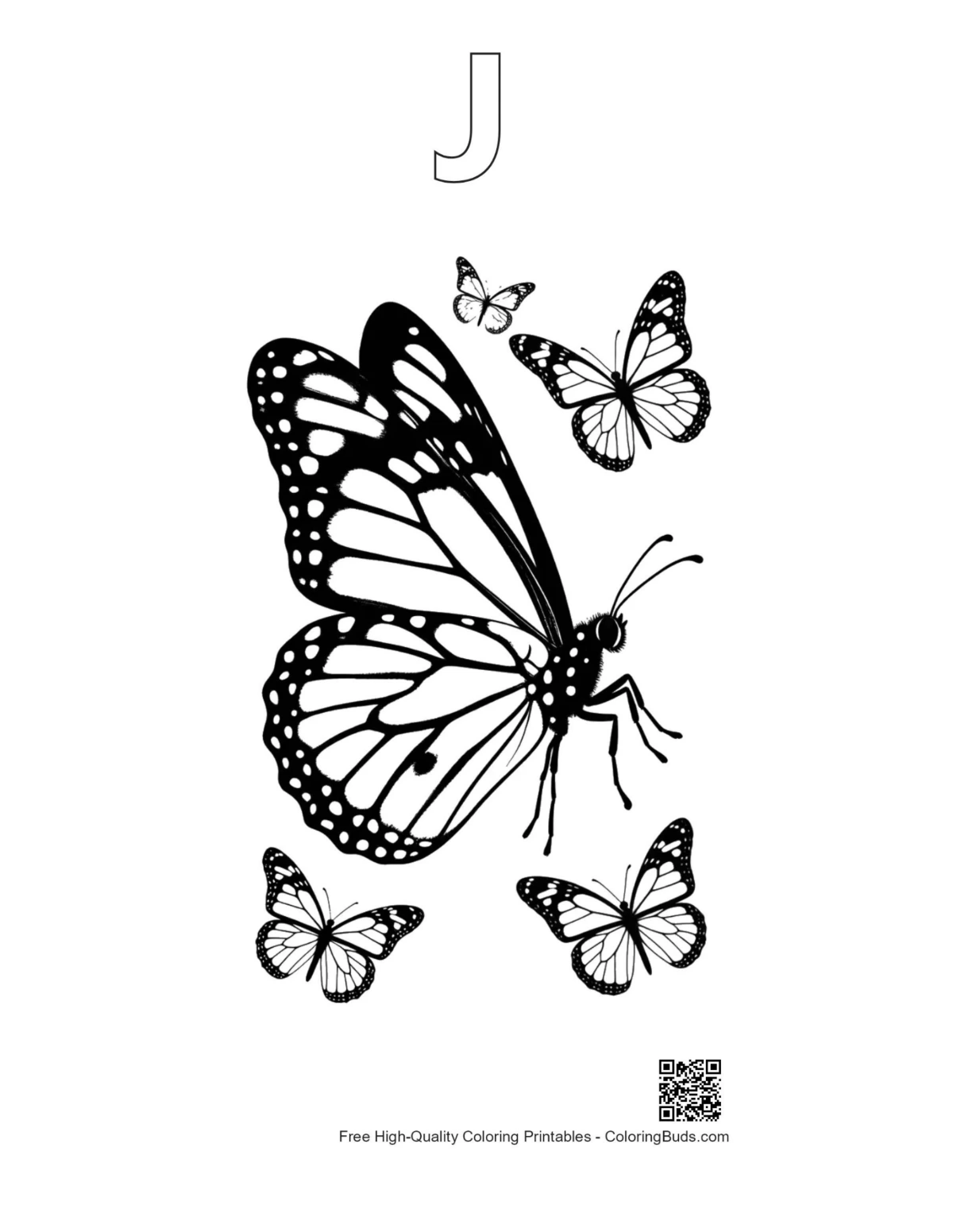 Monarch cluster outline forming letter J