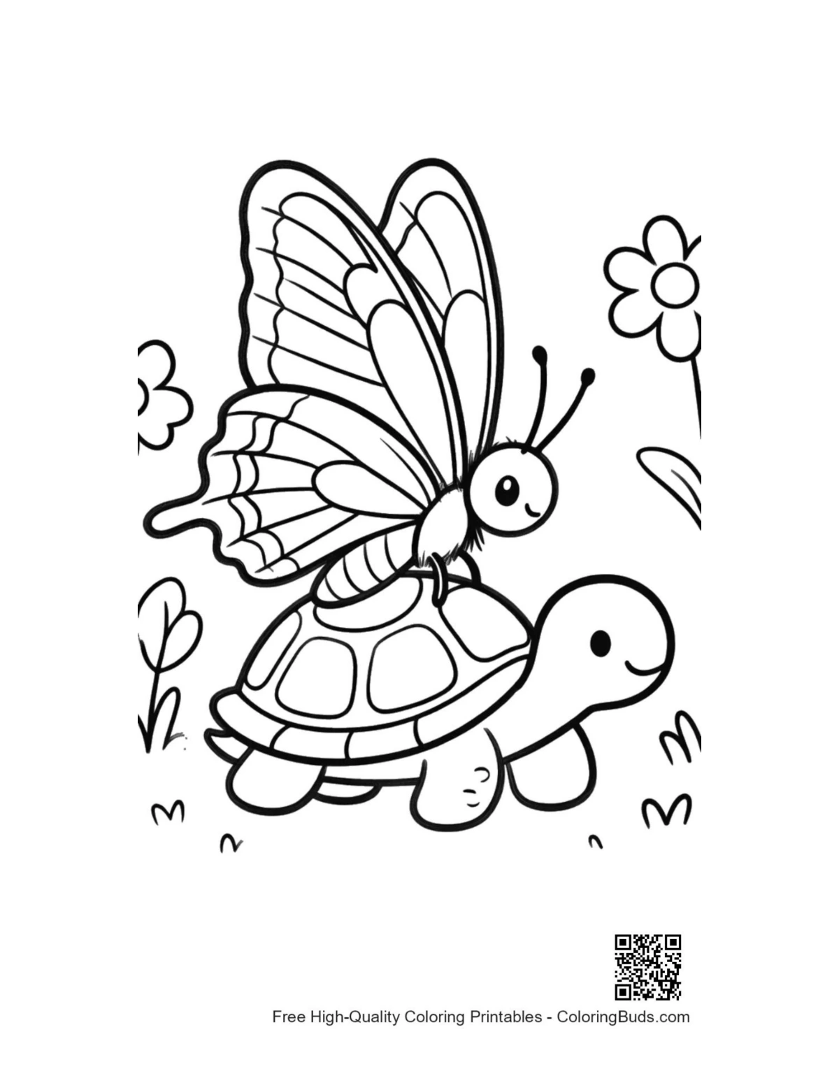 Free swallowtail butterfly for kids printable coloring page
