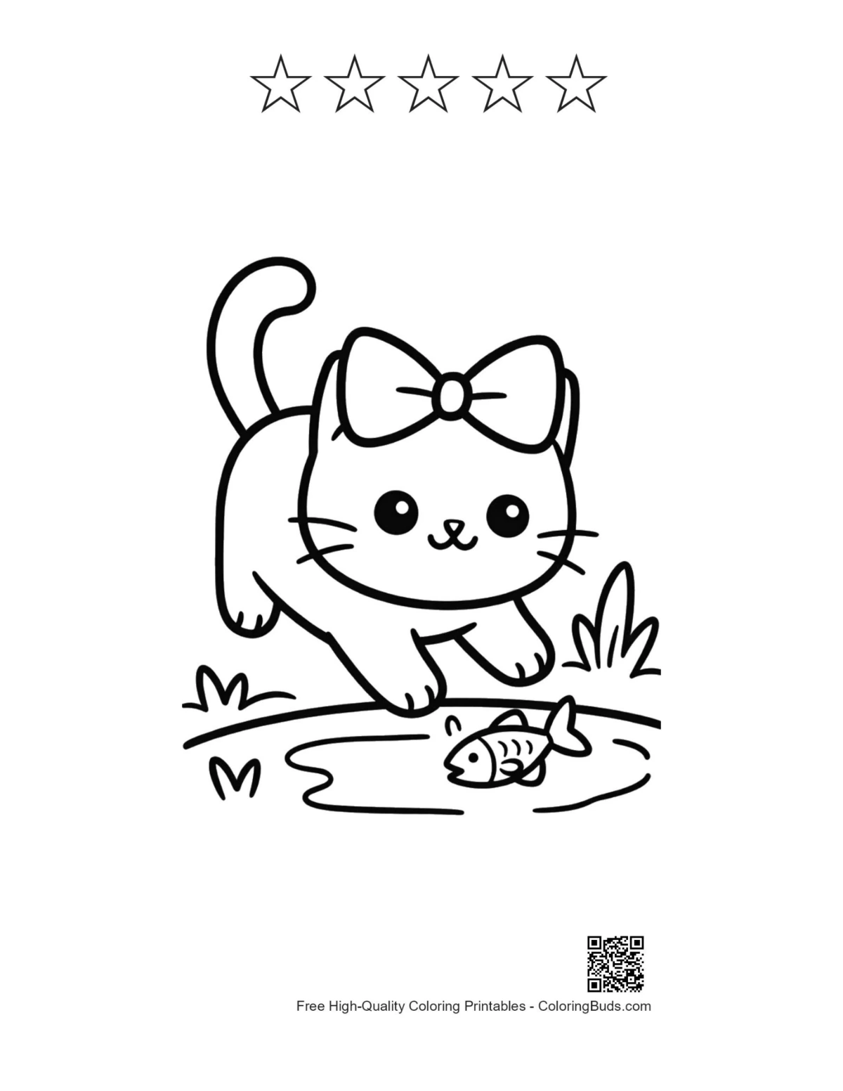 British Shorthair kattunge fisk med 5 stjerner utskriftsvennlig