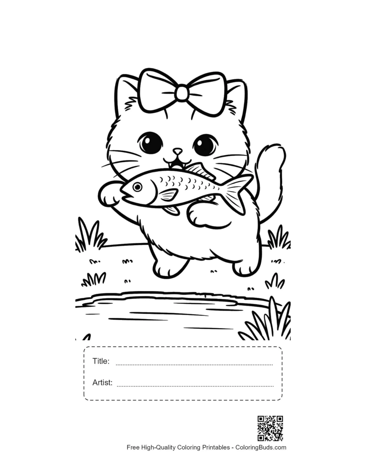 British Shorthair printable with title artist box