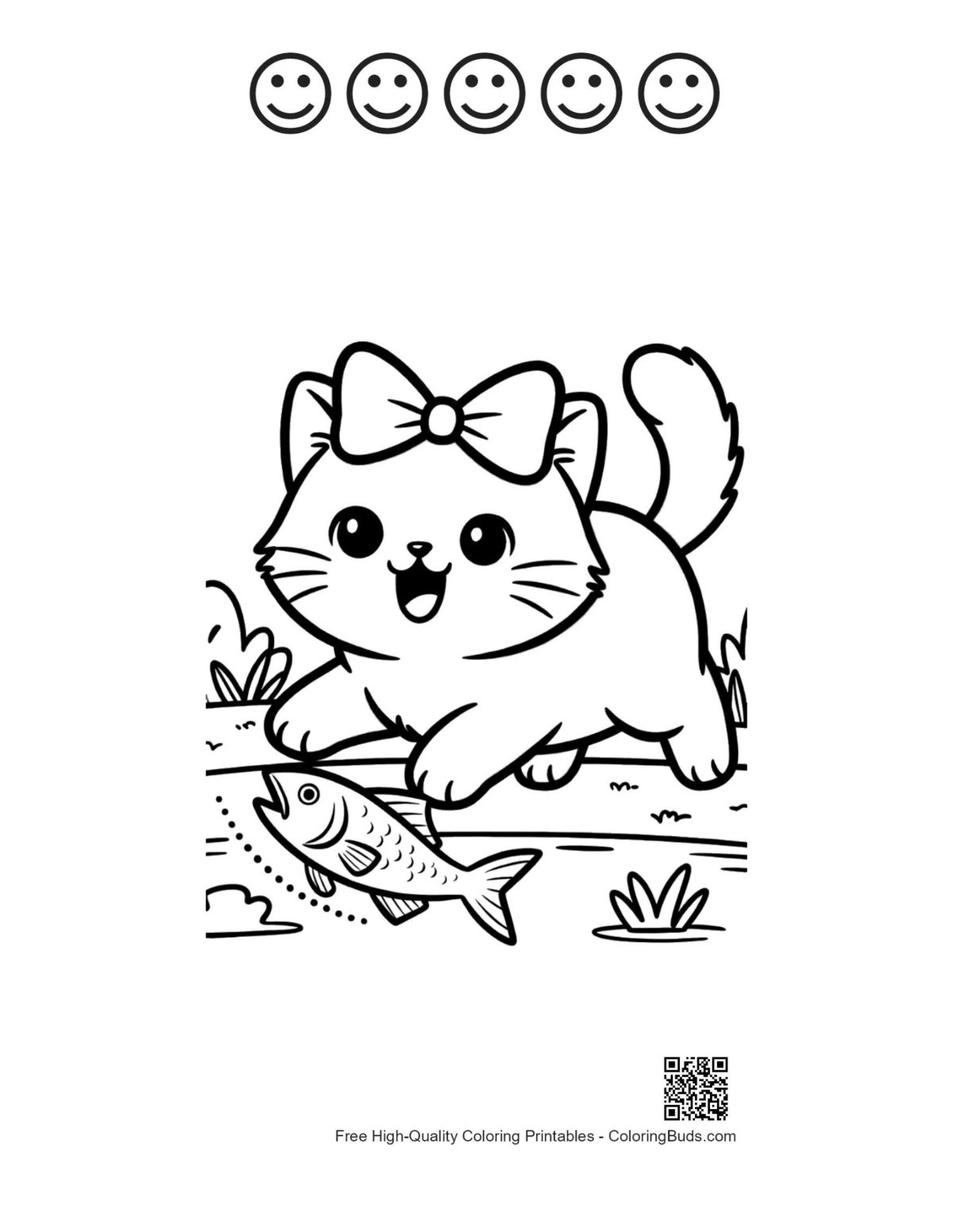 Süße British Shorthair und 5 lachende Gesichter Umrisse