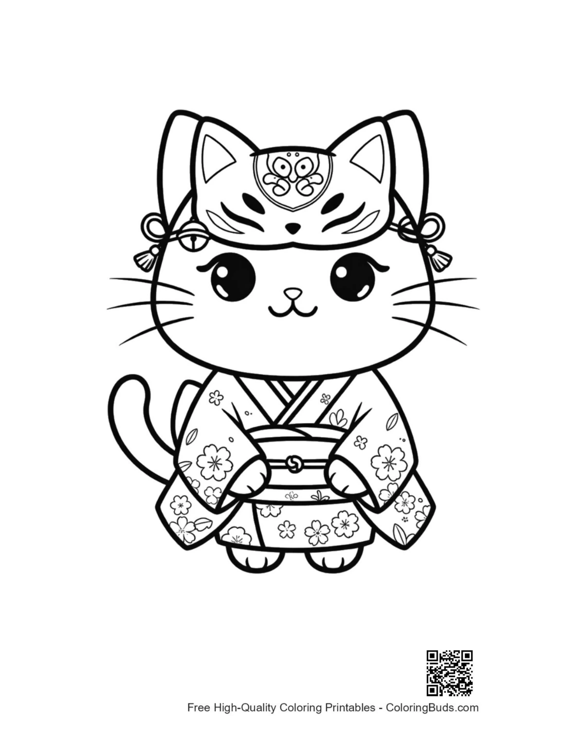Free cat masks printable coloring page
