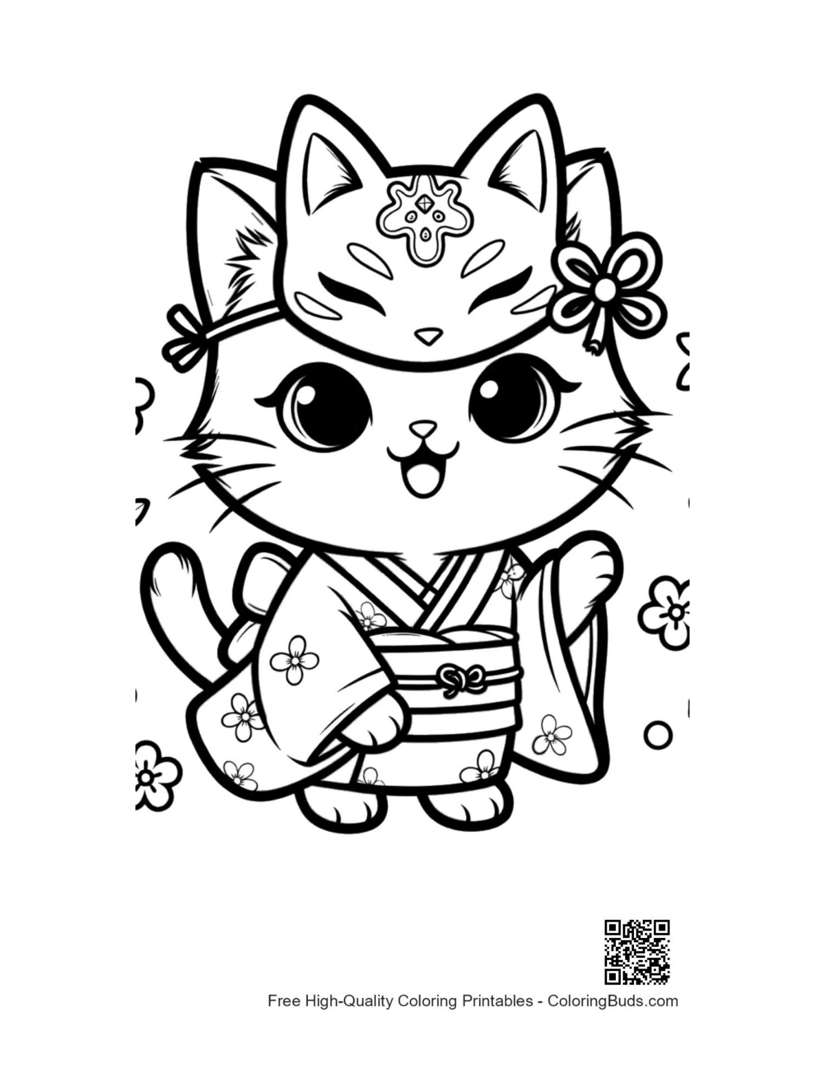 Cute cat masks printable template for kids