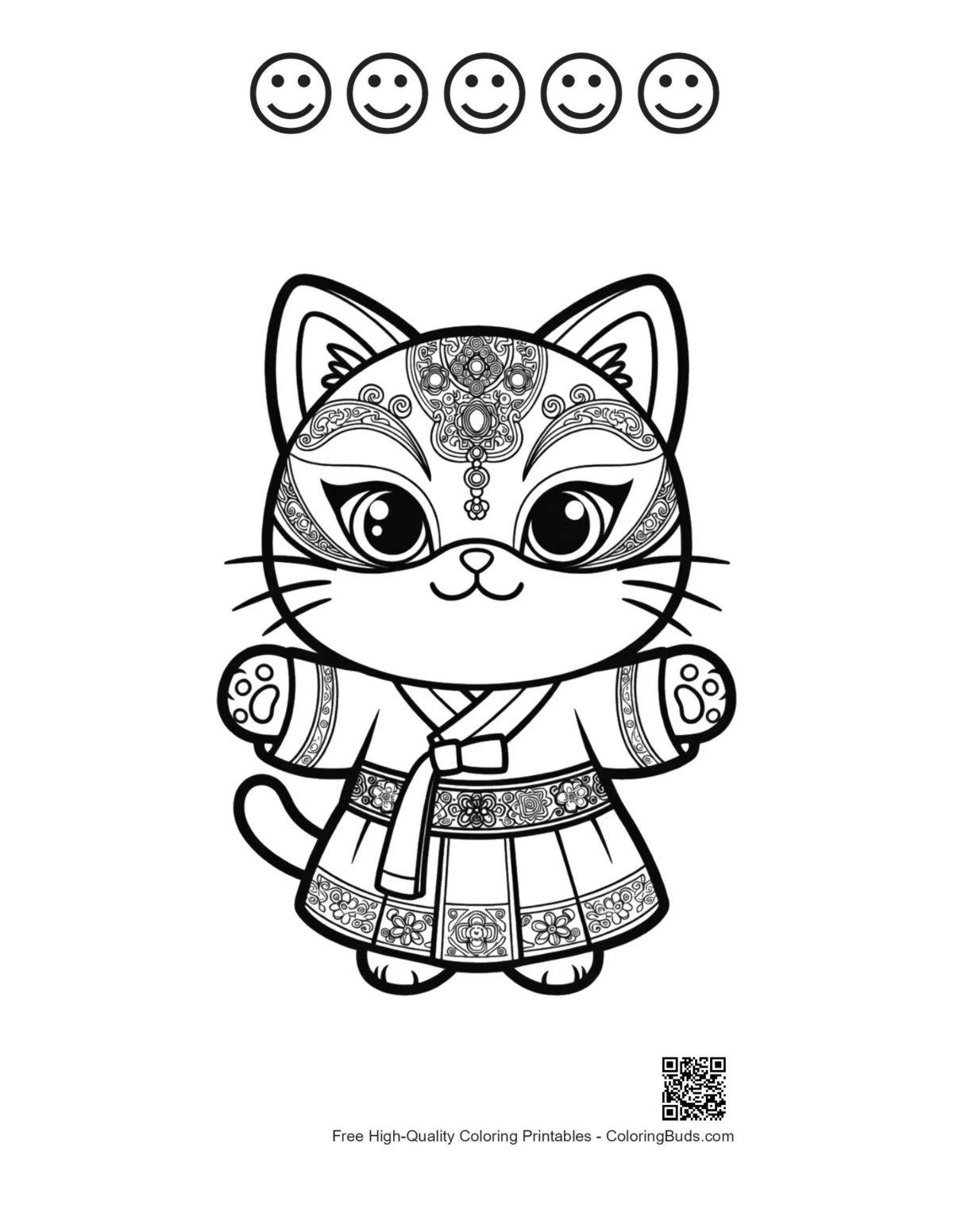 Katzenmasken zum Drucken fröhliche Gesichter