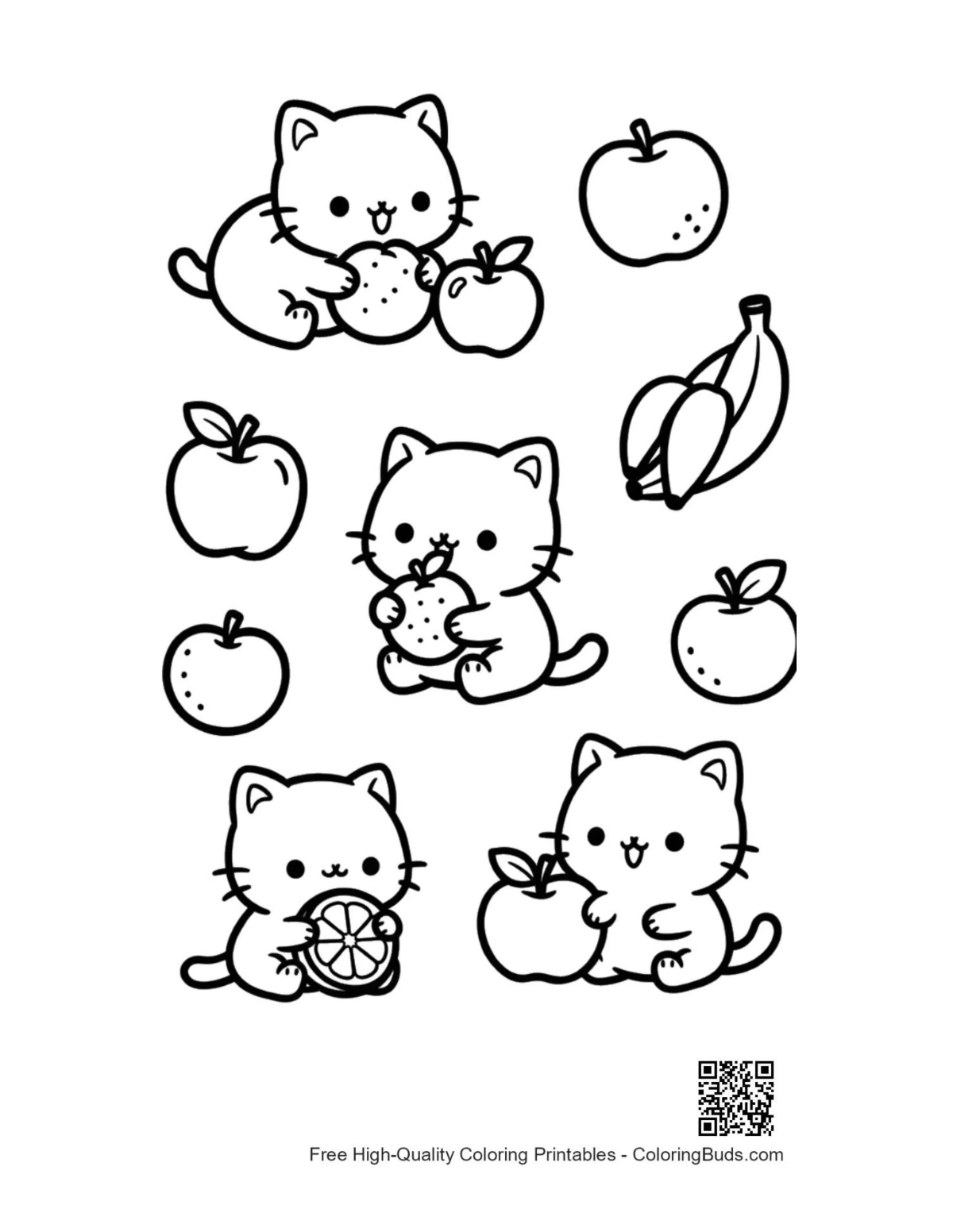 Kawaii baby grizzly bear catching fish printable