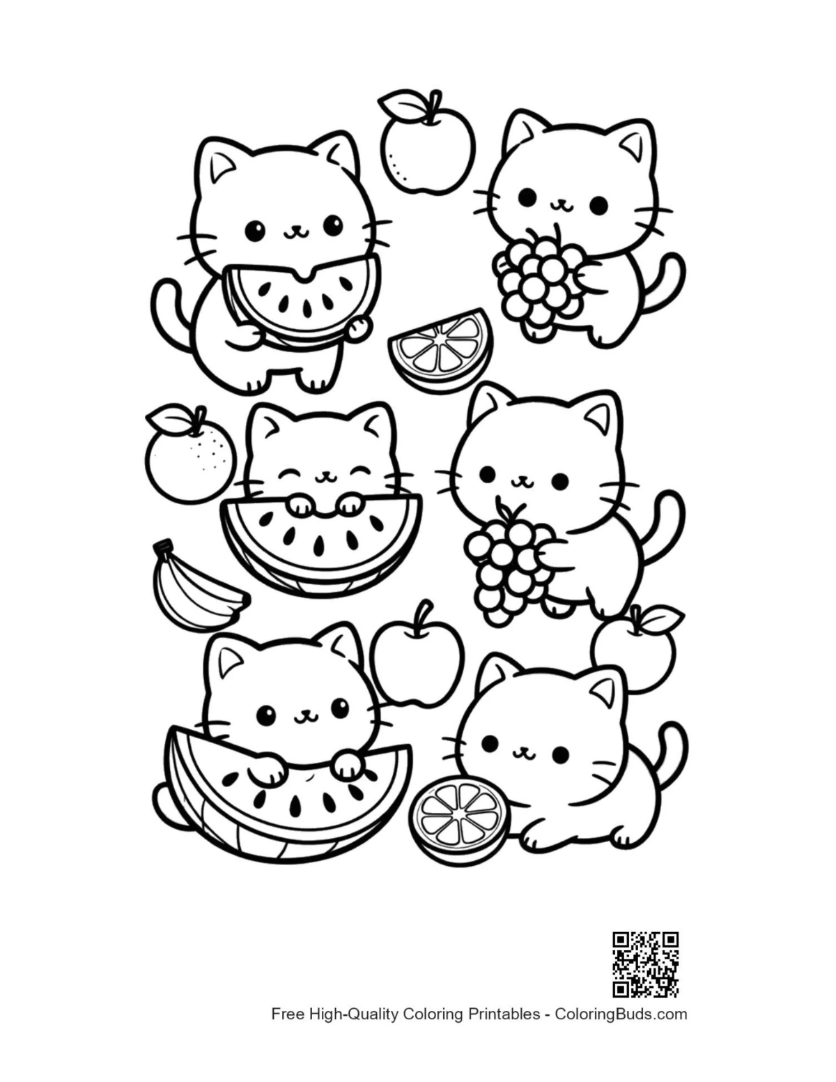 Kawaii bear cub with fish river breeze coloring page