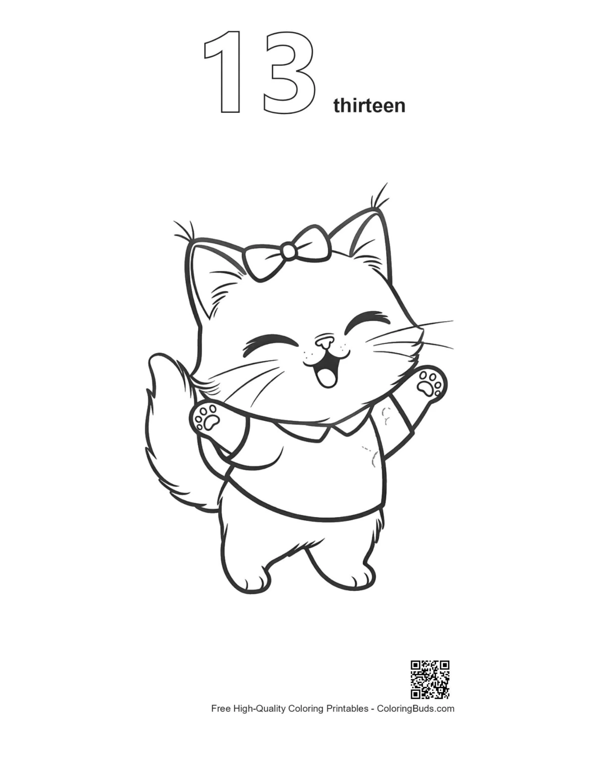 Cheerful Maine Coon kitten winter outline number 13