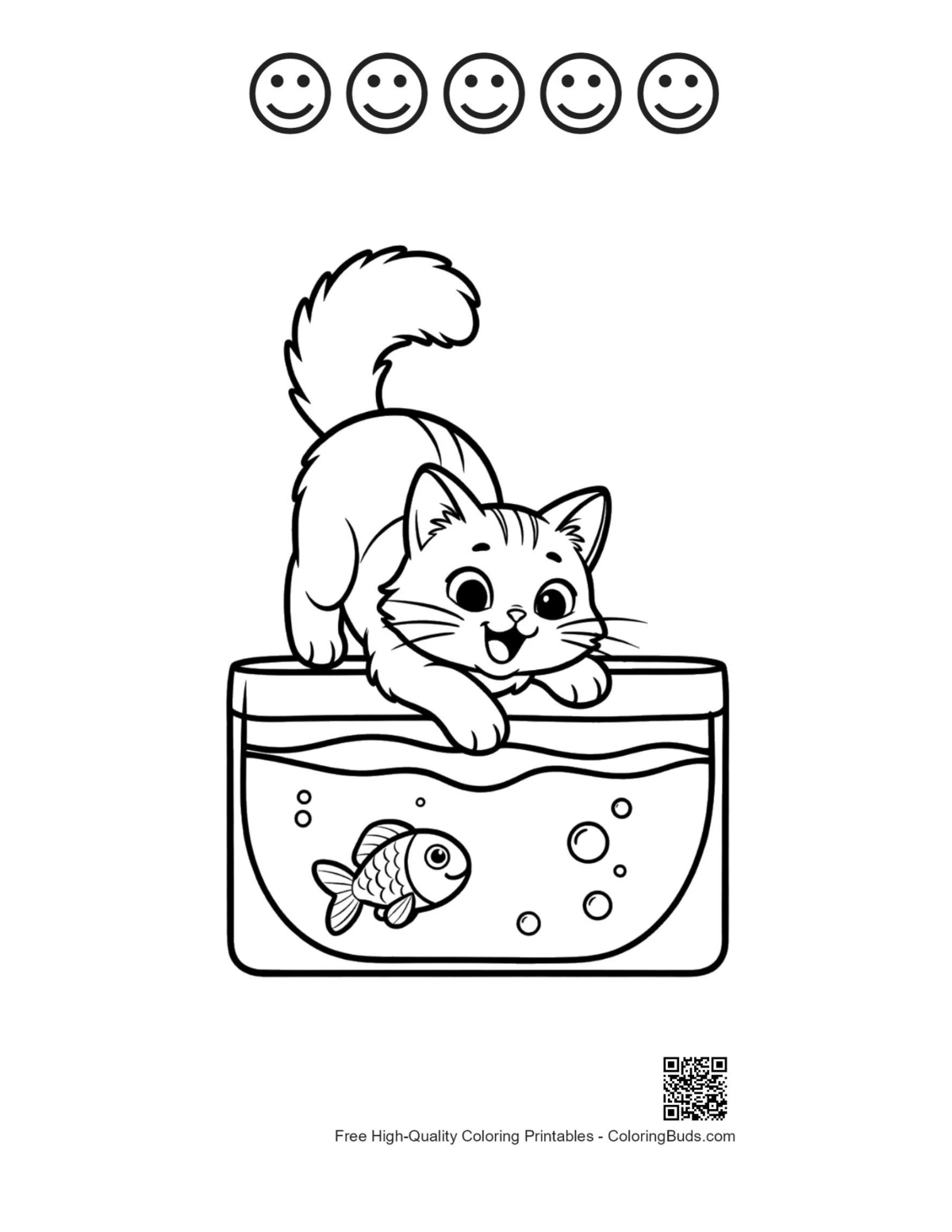 Maine Coon printable with happy faces