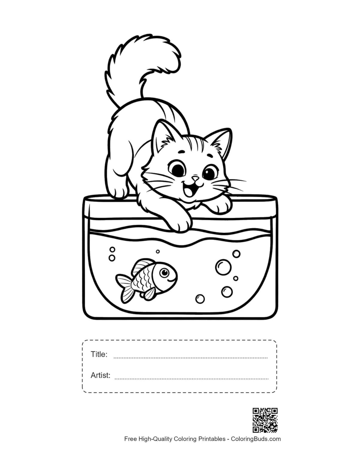 Free Maine Coon printable with title box
