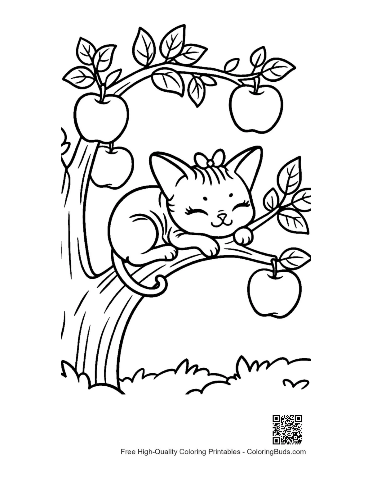 Cute Sphynx cat coloring page printable