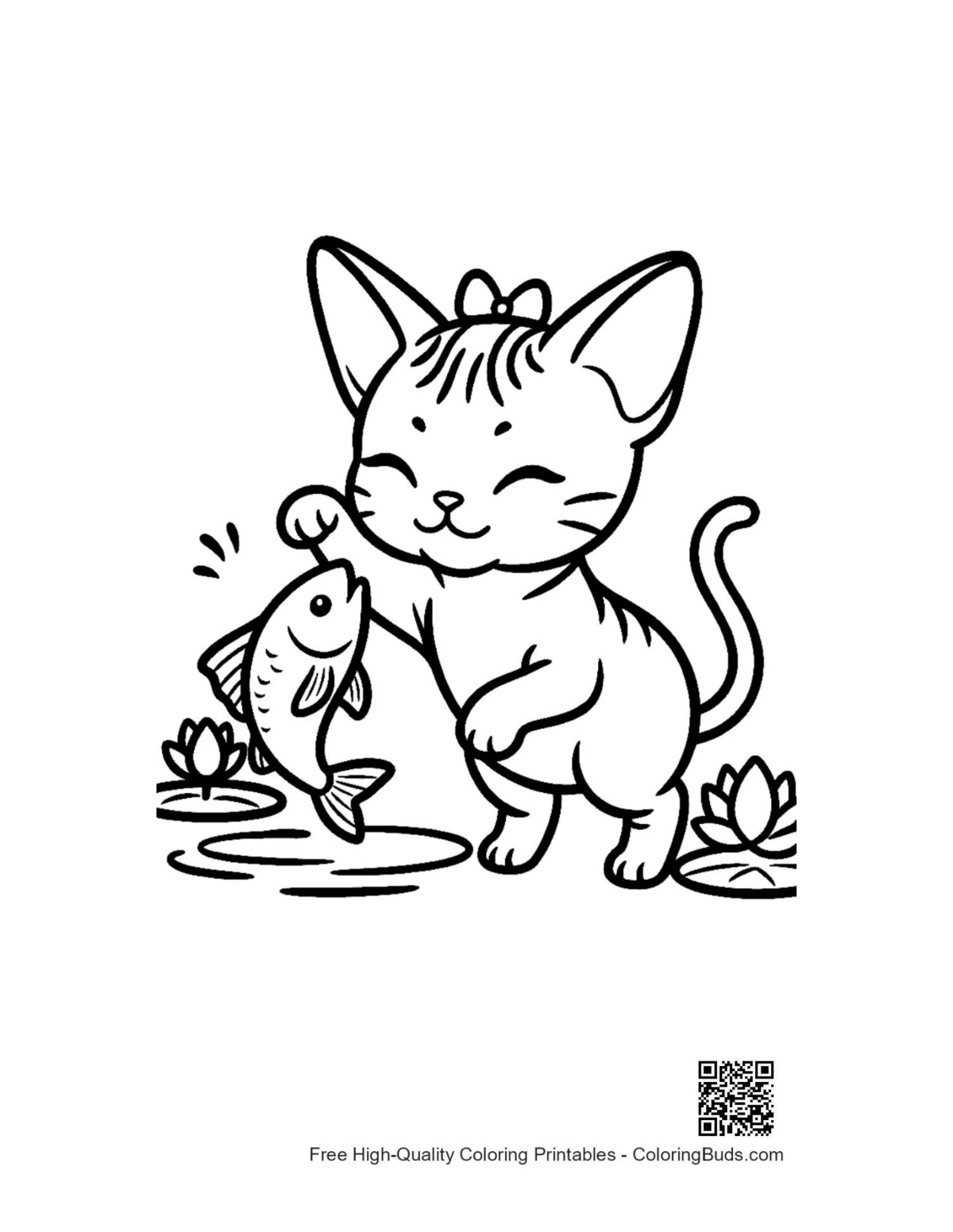 Sphynx cat coloring page printable