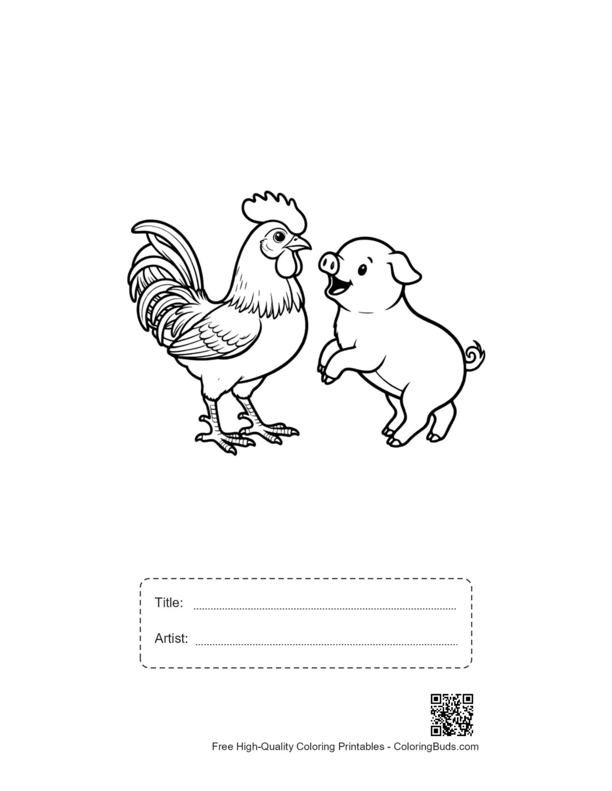 Printable rooster sheet with title box