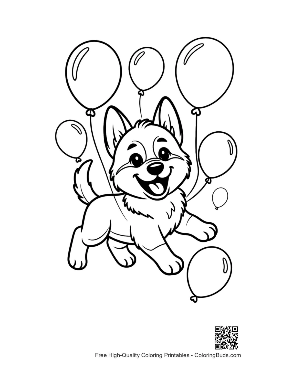 Becgie dog coloring page printable