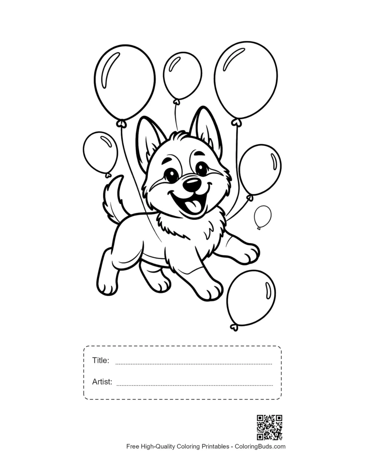 Printable Becgie sheet with title box