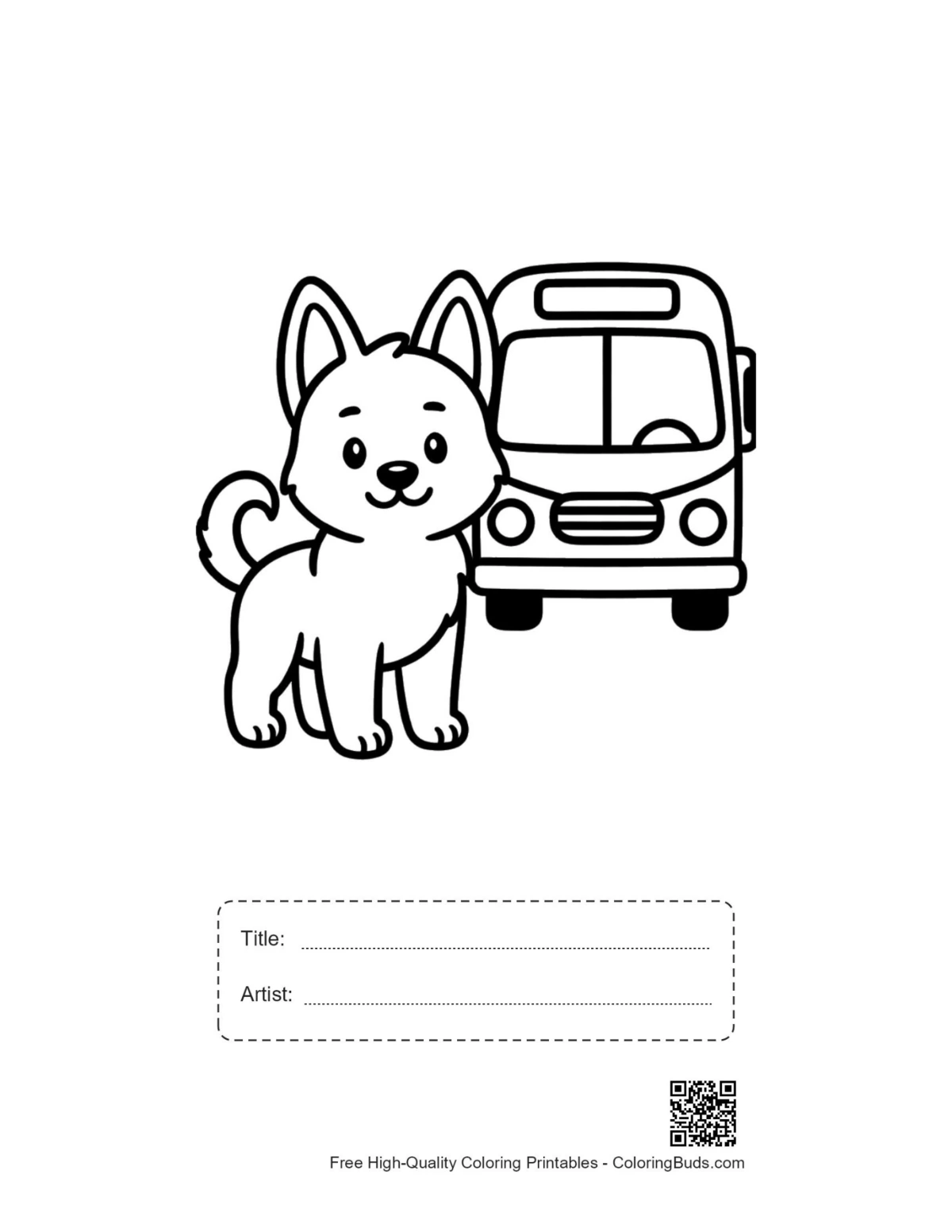 Becie printable sheet with title and artist signature box