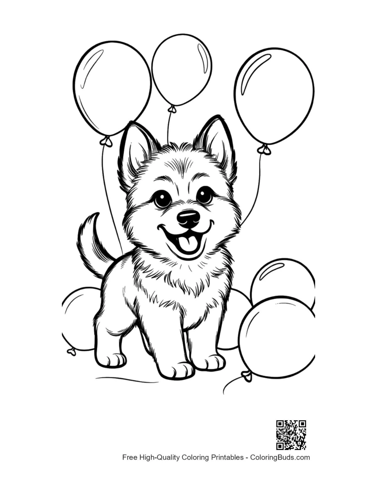 Becgie puppy catching ball backyard exercise line drawing