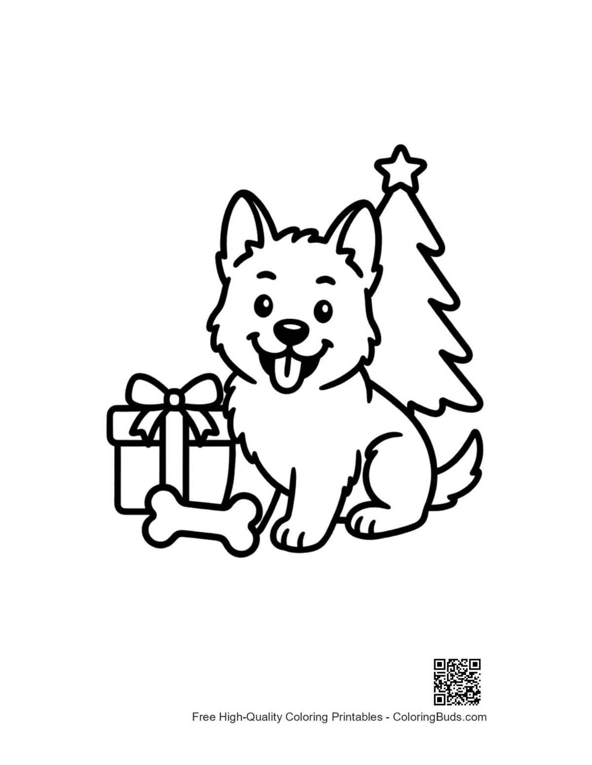 Cute Becgie dog coloring printable