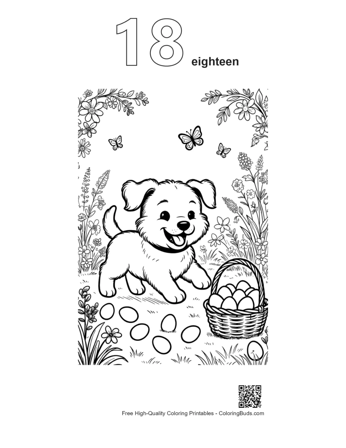 Cute dogs coloring printable outline number 18