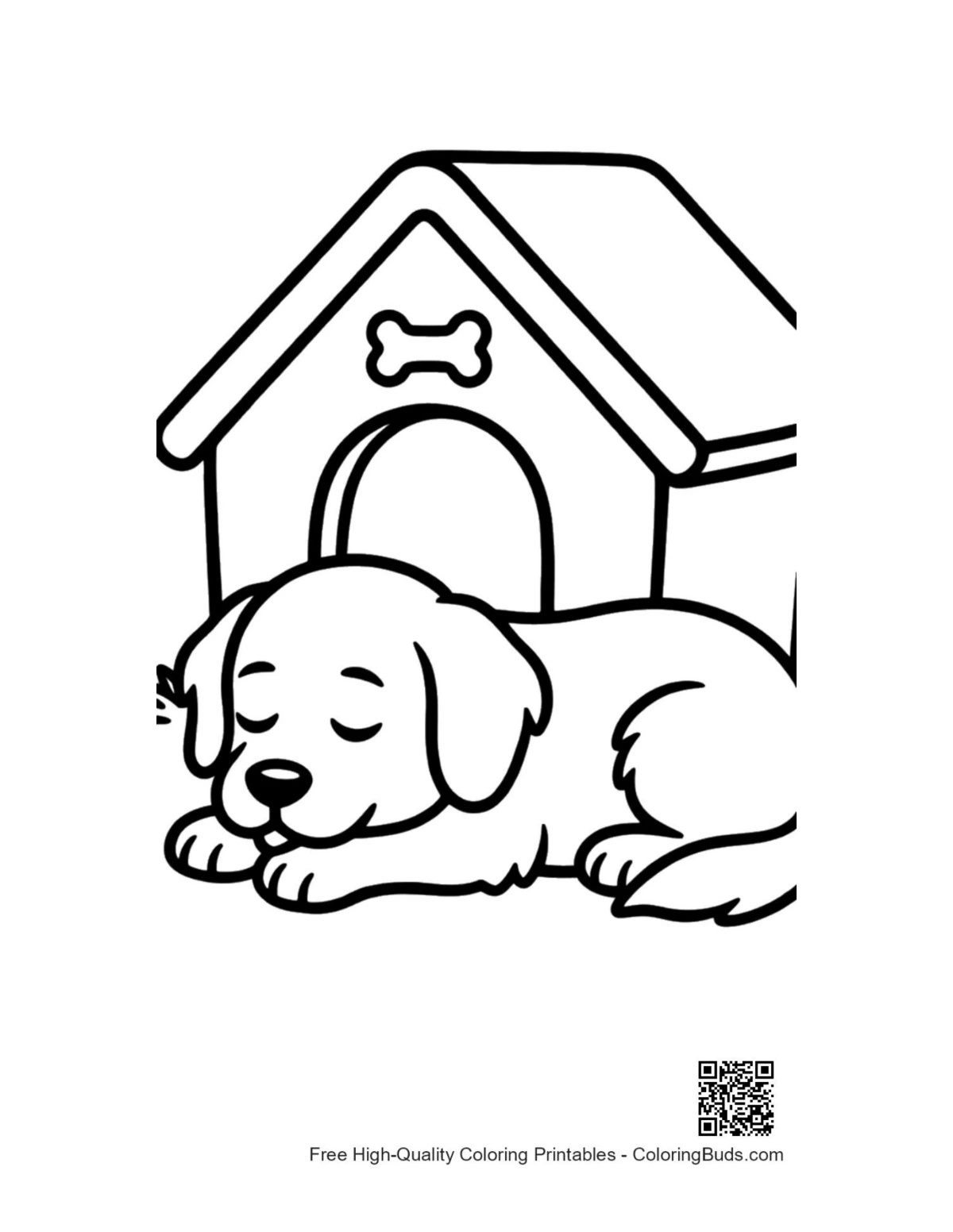 Golden Retriever printable coloring page