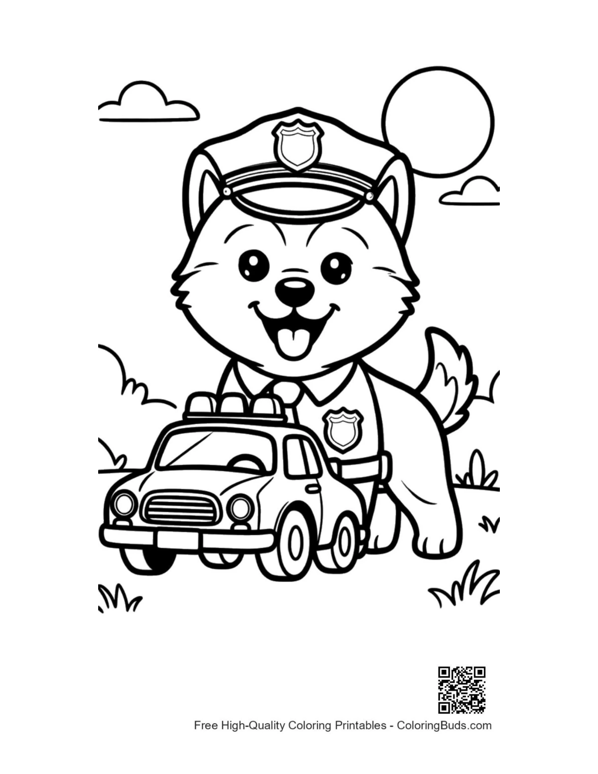 Free Husky coloring page printable download