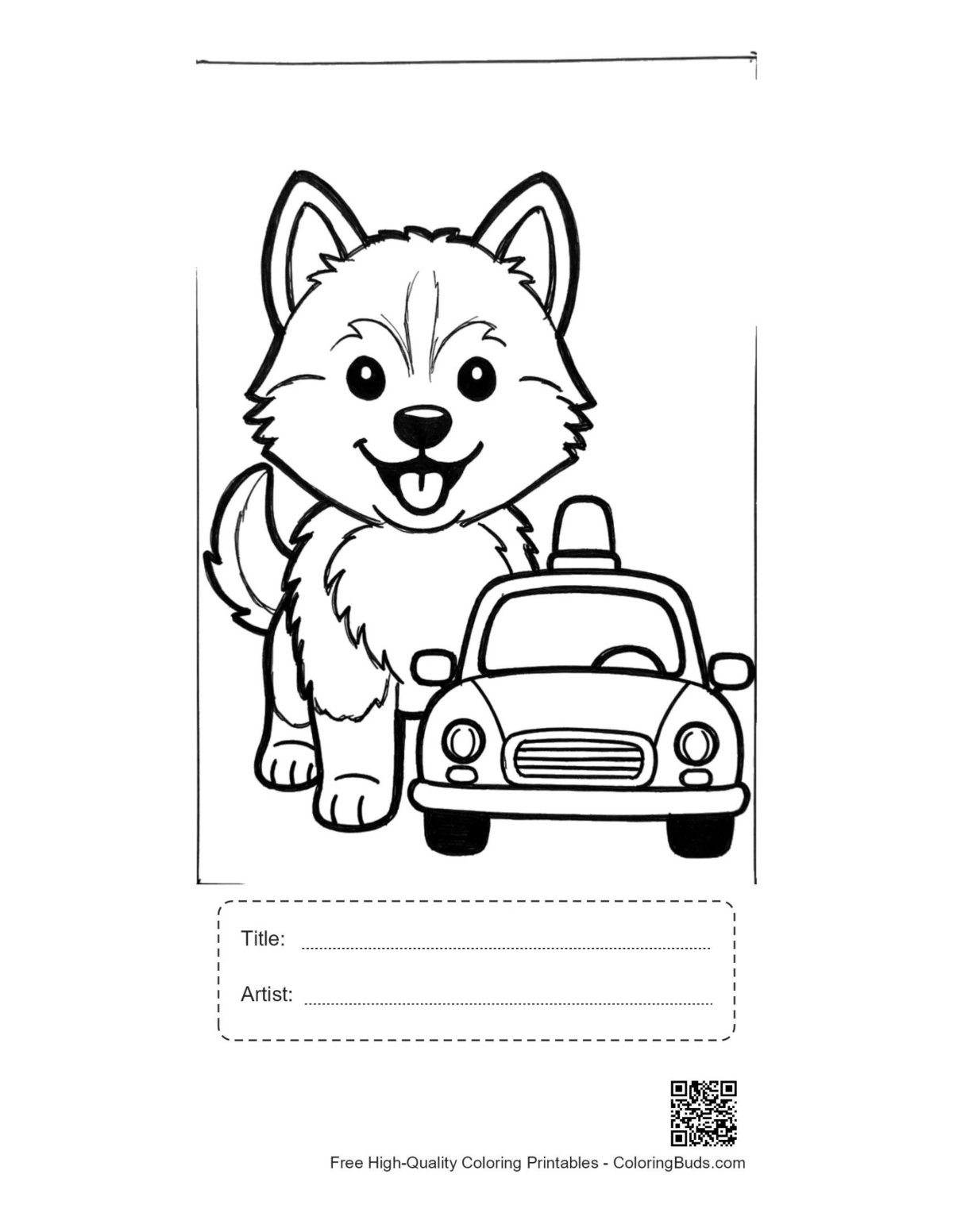 Husky printable with title artist box download