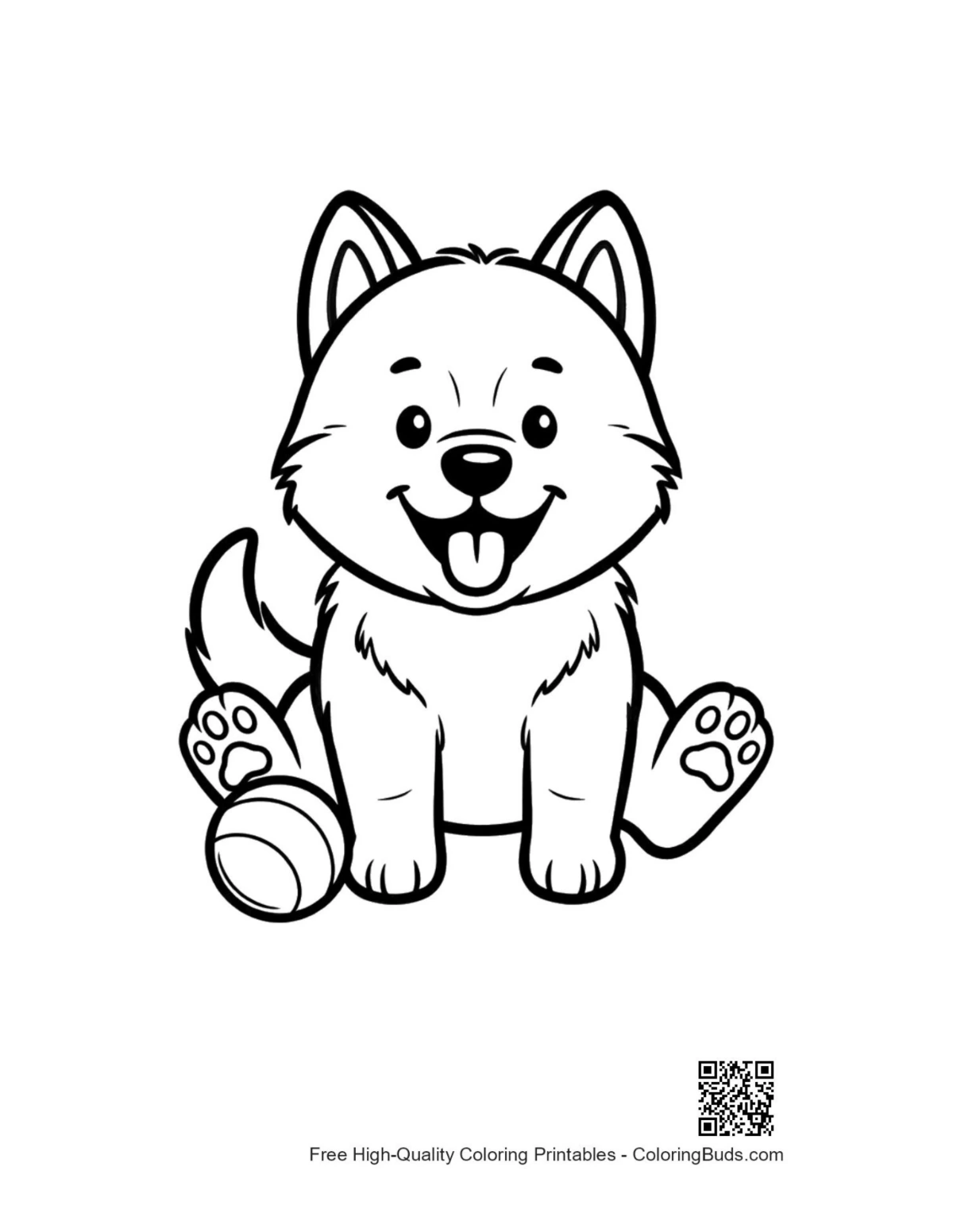 Gratis husky udfarvelsesark download