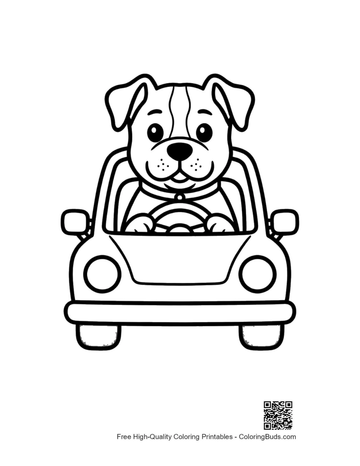 Cute pitbull dog flying diamond kite printable page