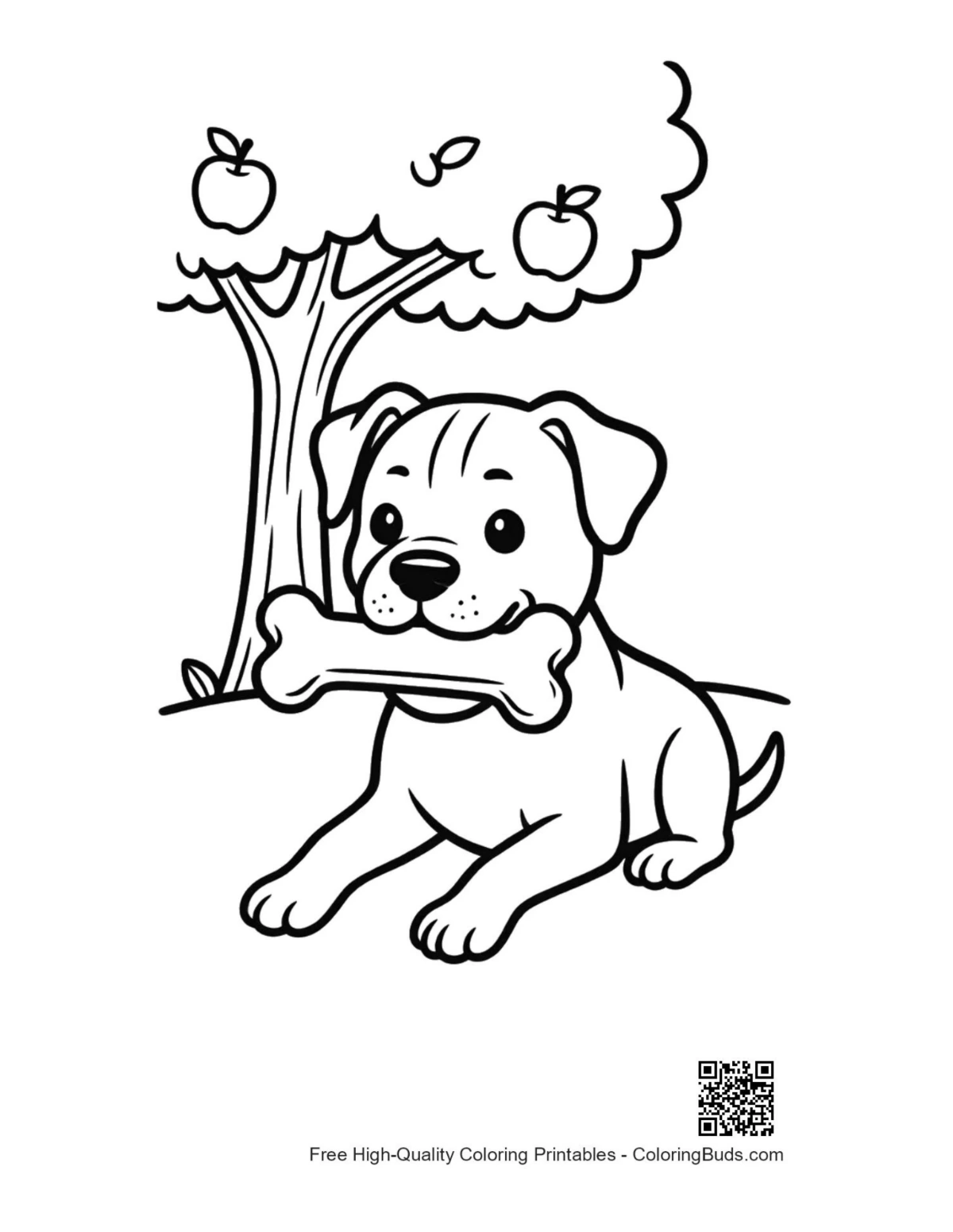 Free pitbull printable coloring page outline