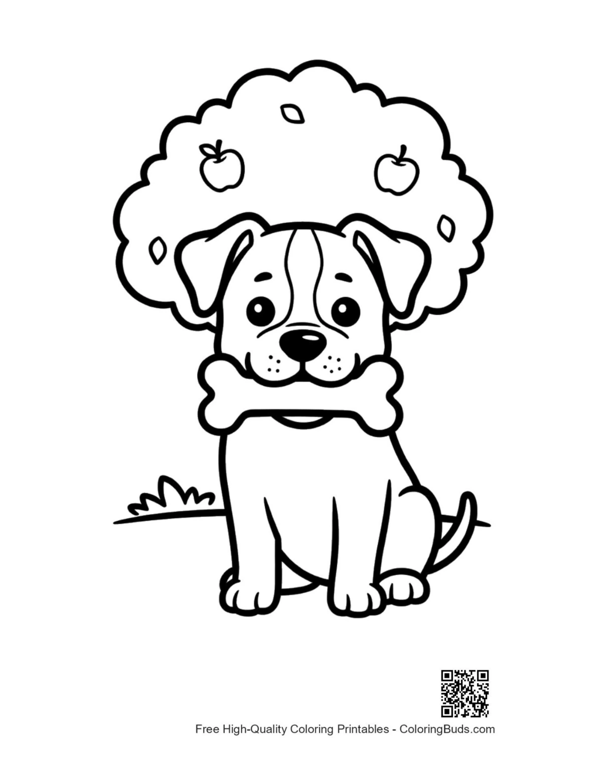 Free printable Pitbull dog coloring page outline