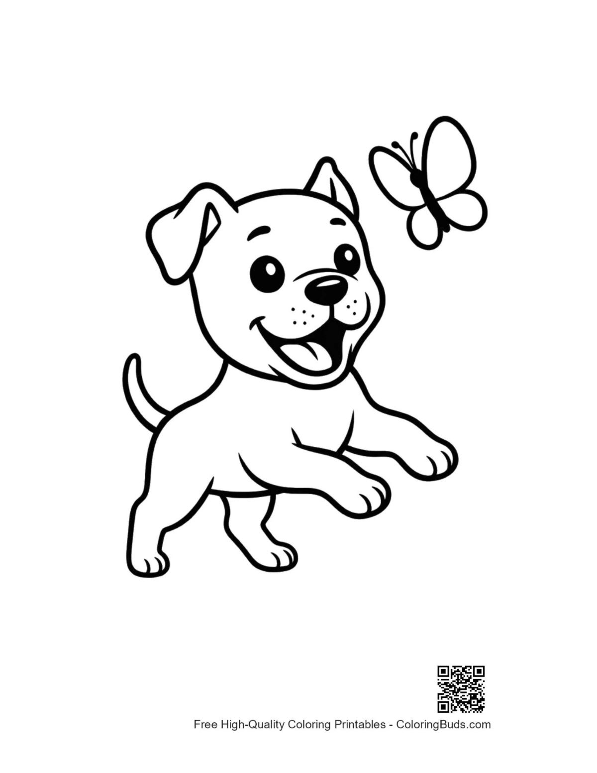 Pitbull coloring page printable