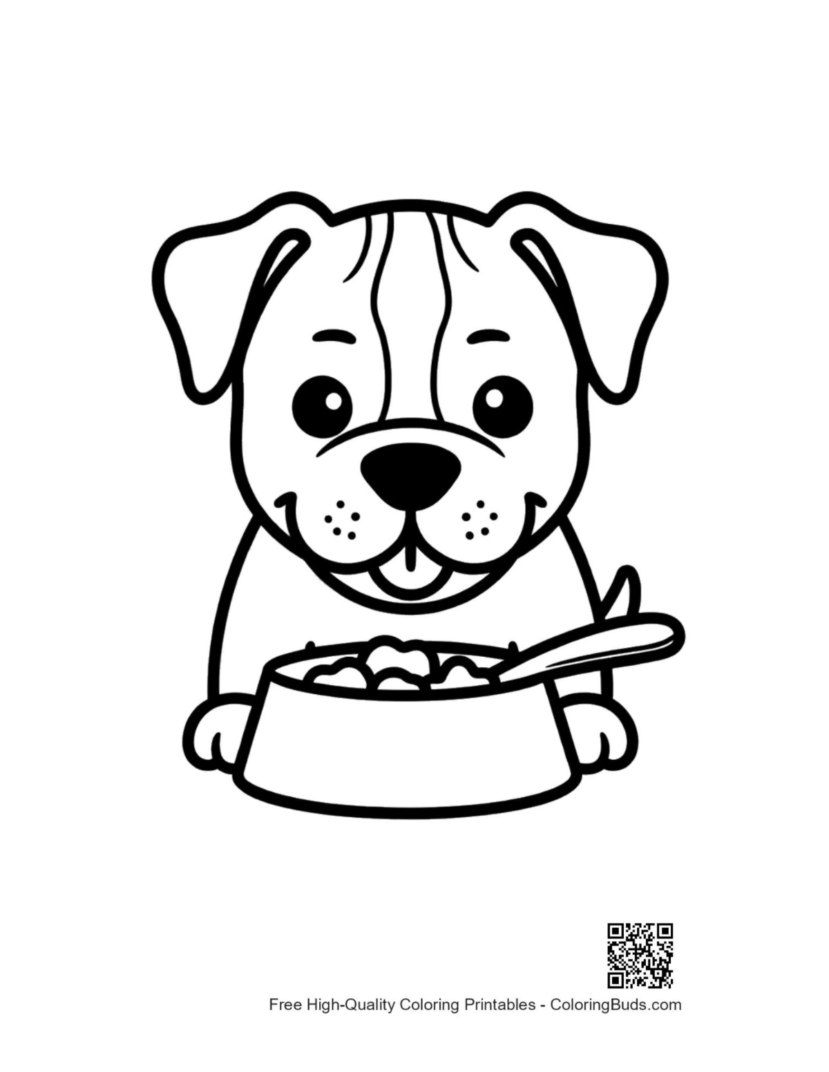 Pitbull coloring page printable outline