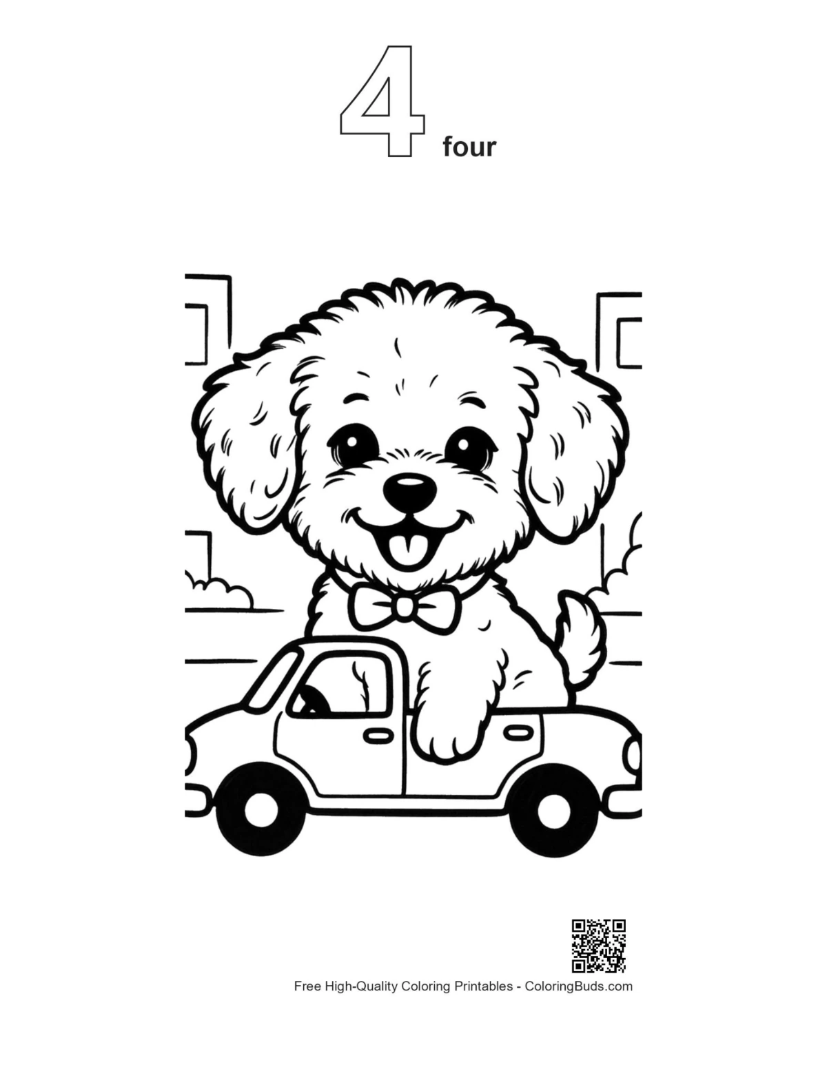 Contorno número 4 cachorrito Caniche descapotable