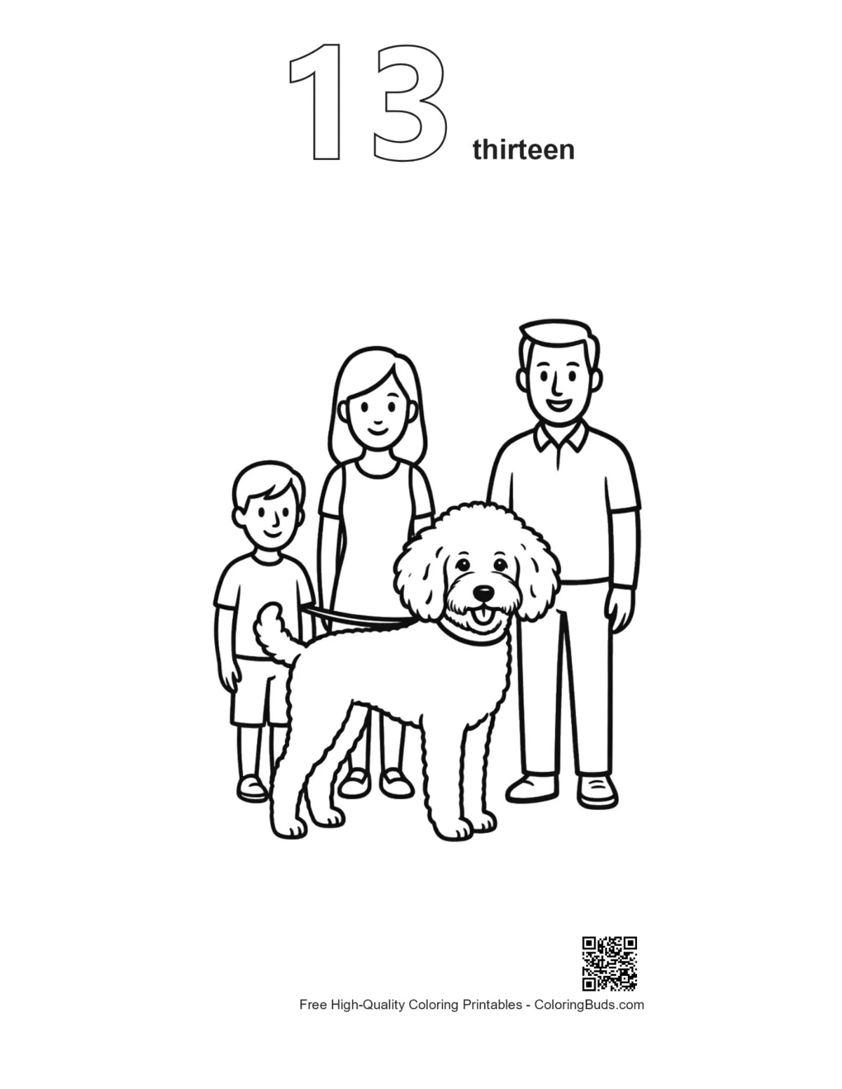 Puddelfamiliens farvelægningsside, disposition nummer 13