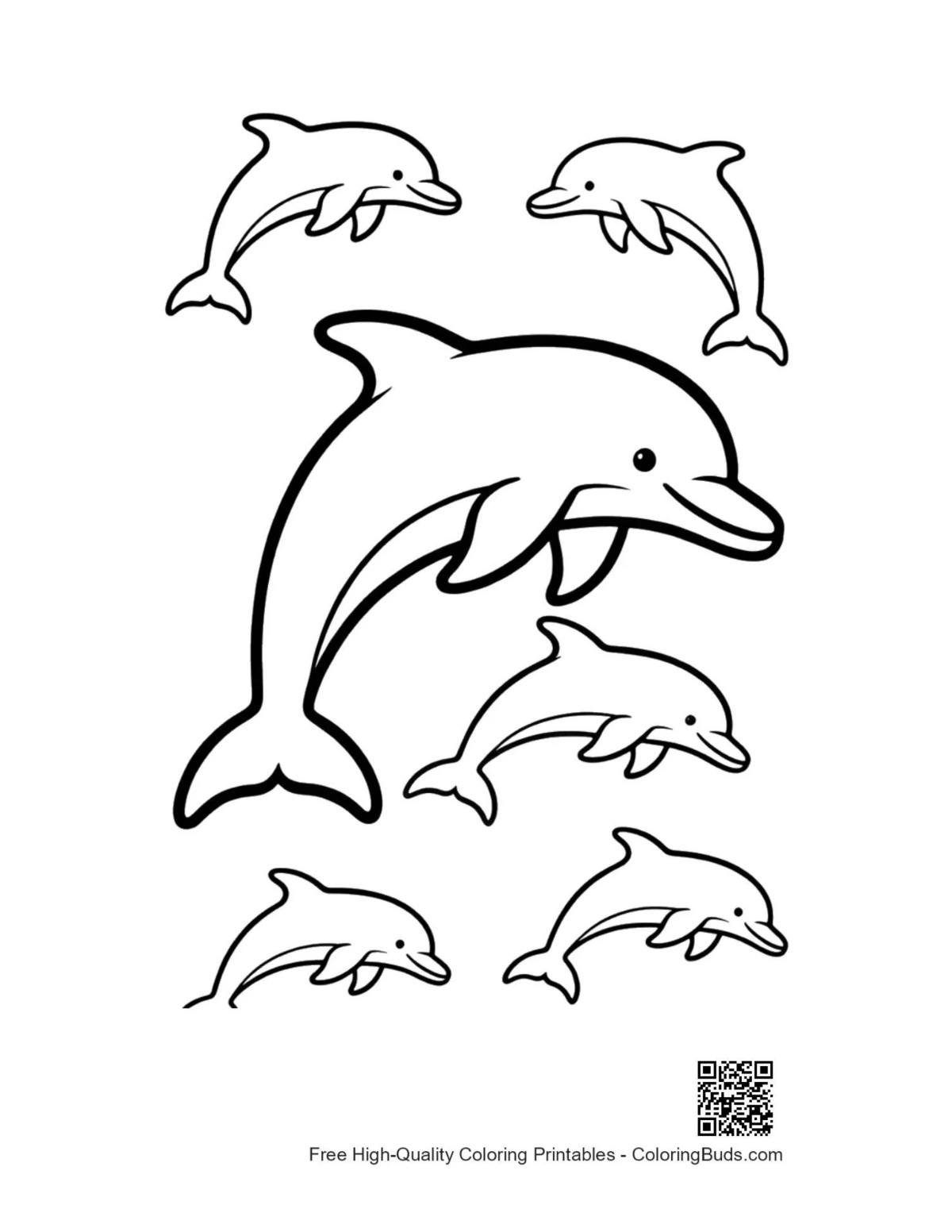 Jumping dolphin with playful pod leaping