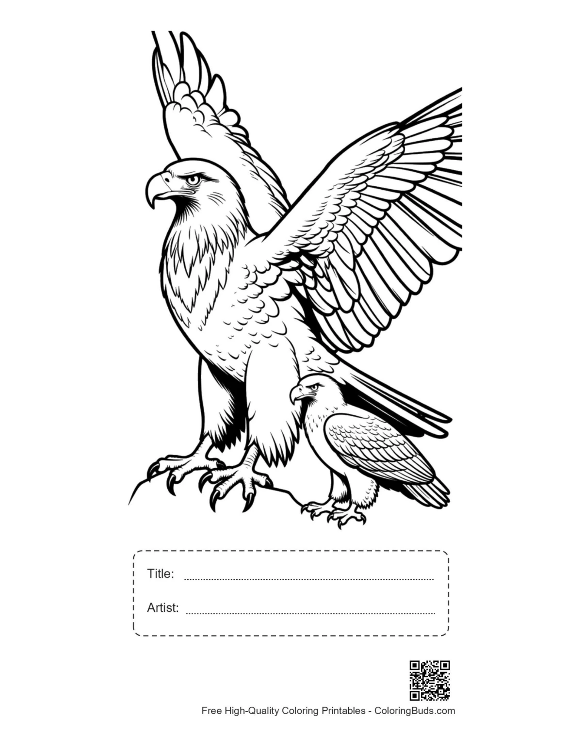 Golden eagle chick guard printable with title box