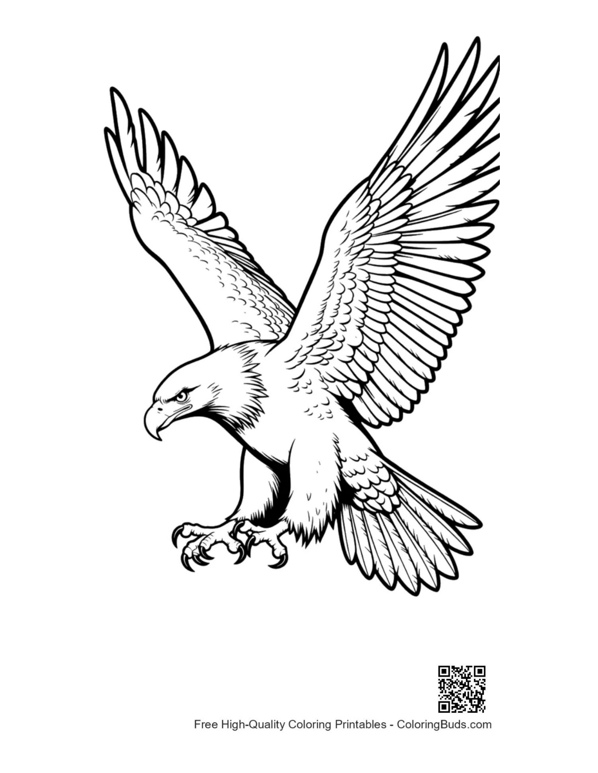 Majestic golden eagle soaring fiercely illustration