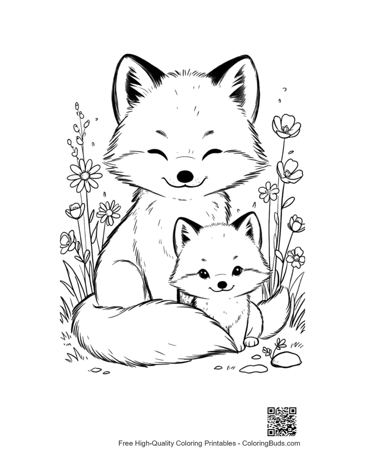 Little arctic fox explorer backpack snow printable