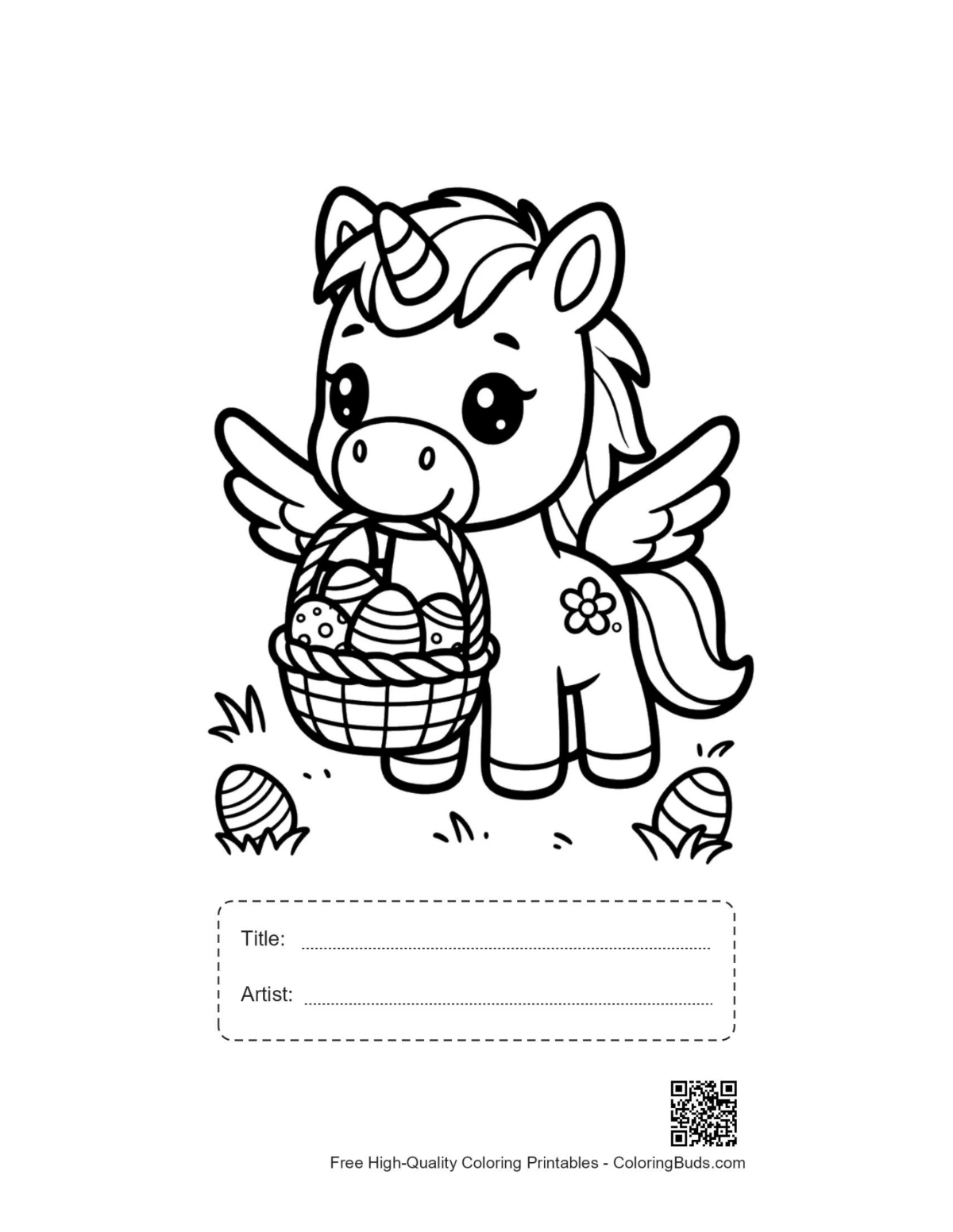Little pony printable with title artist box