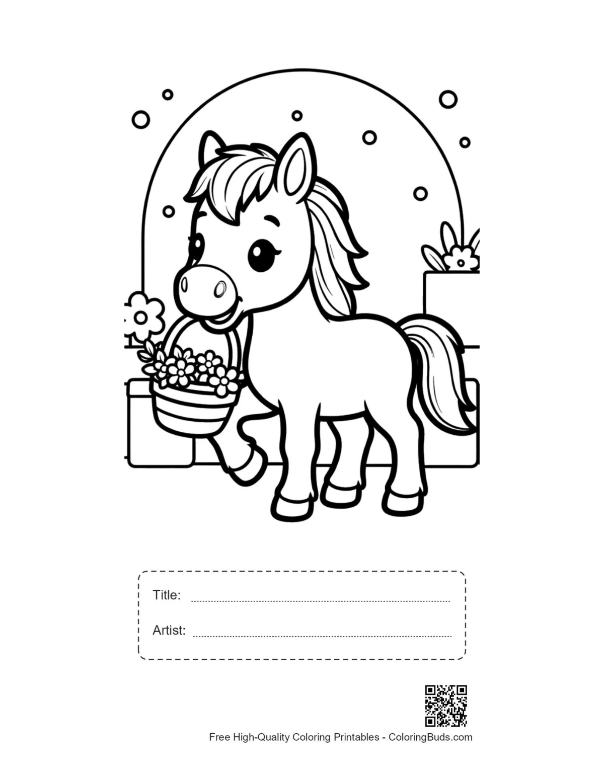 Wild horse toy driver printable with title box