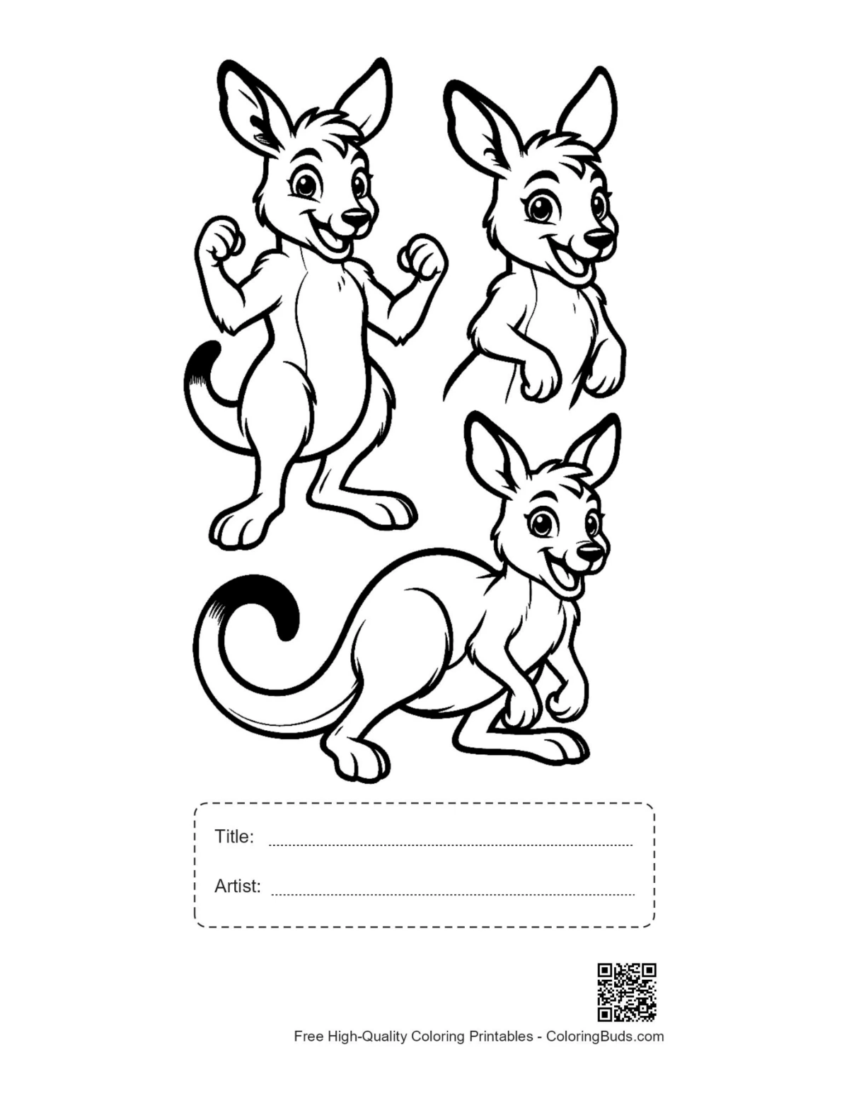Joey in pouch printable with title box