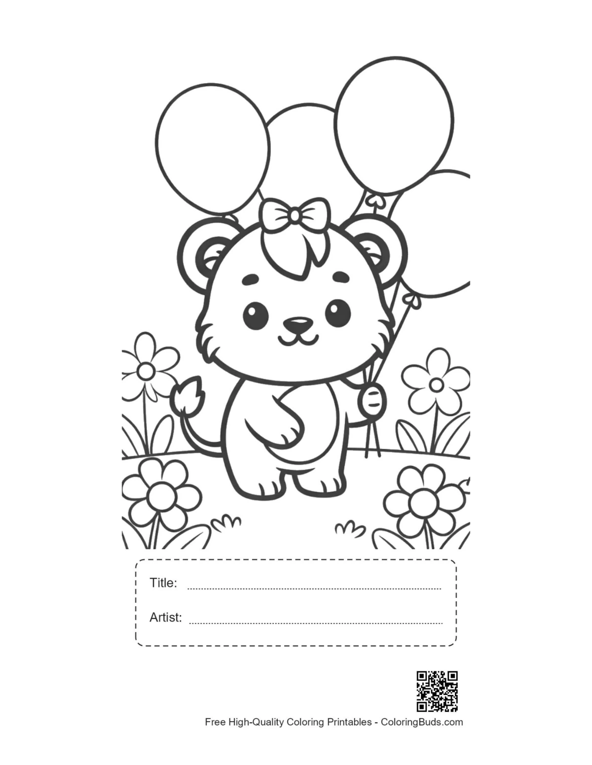 Lioness printable with title artist box