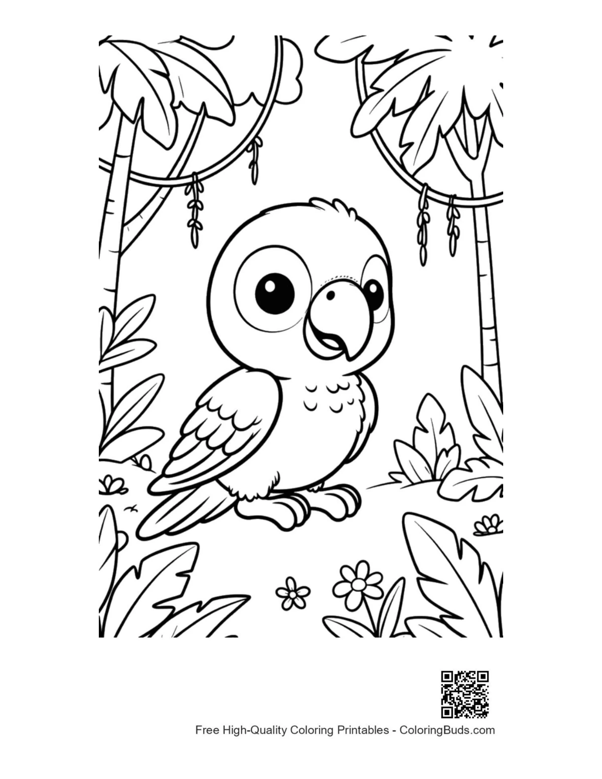 Cockatoo printable coloring page free download
