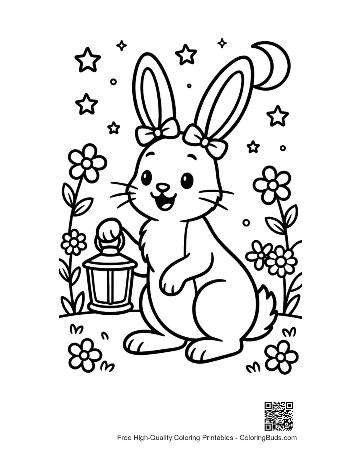 Free jackrabbit coloring page printable