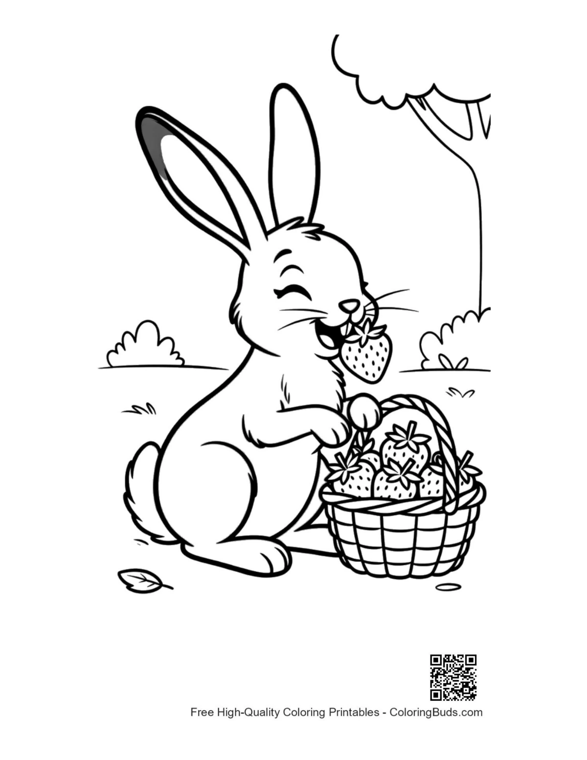 Jackrabbit printable coloring page outline