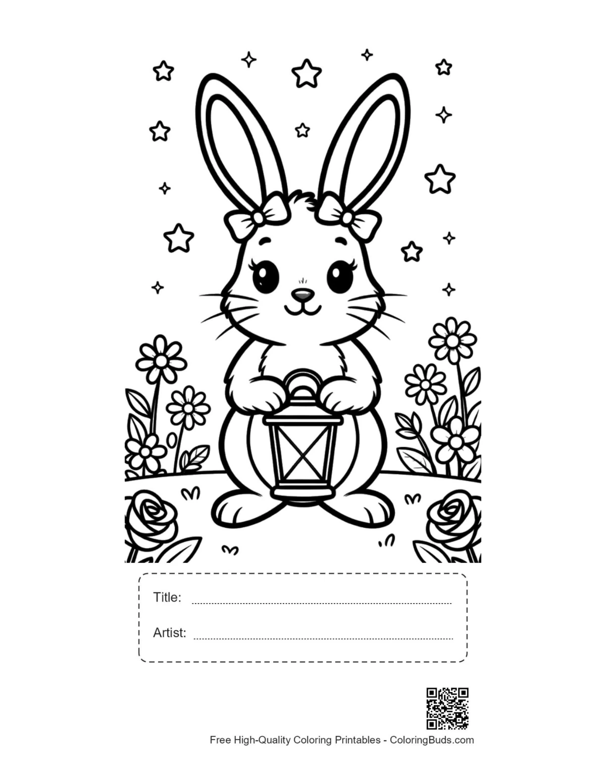 Magic jackrabbit lantern printable with title artist box
