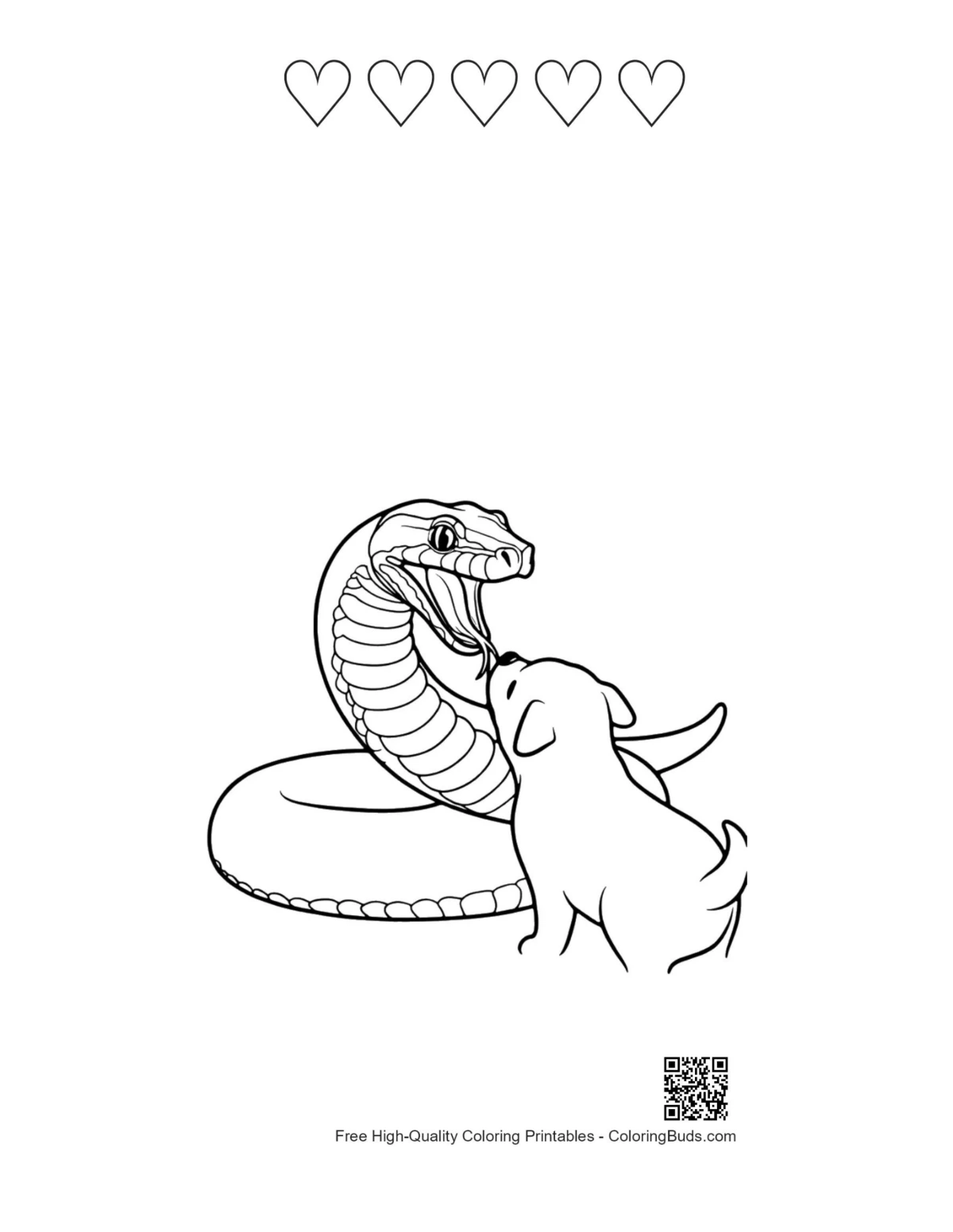 Cute printable with heart outlines and python