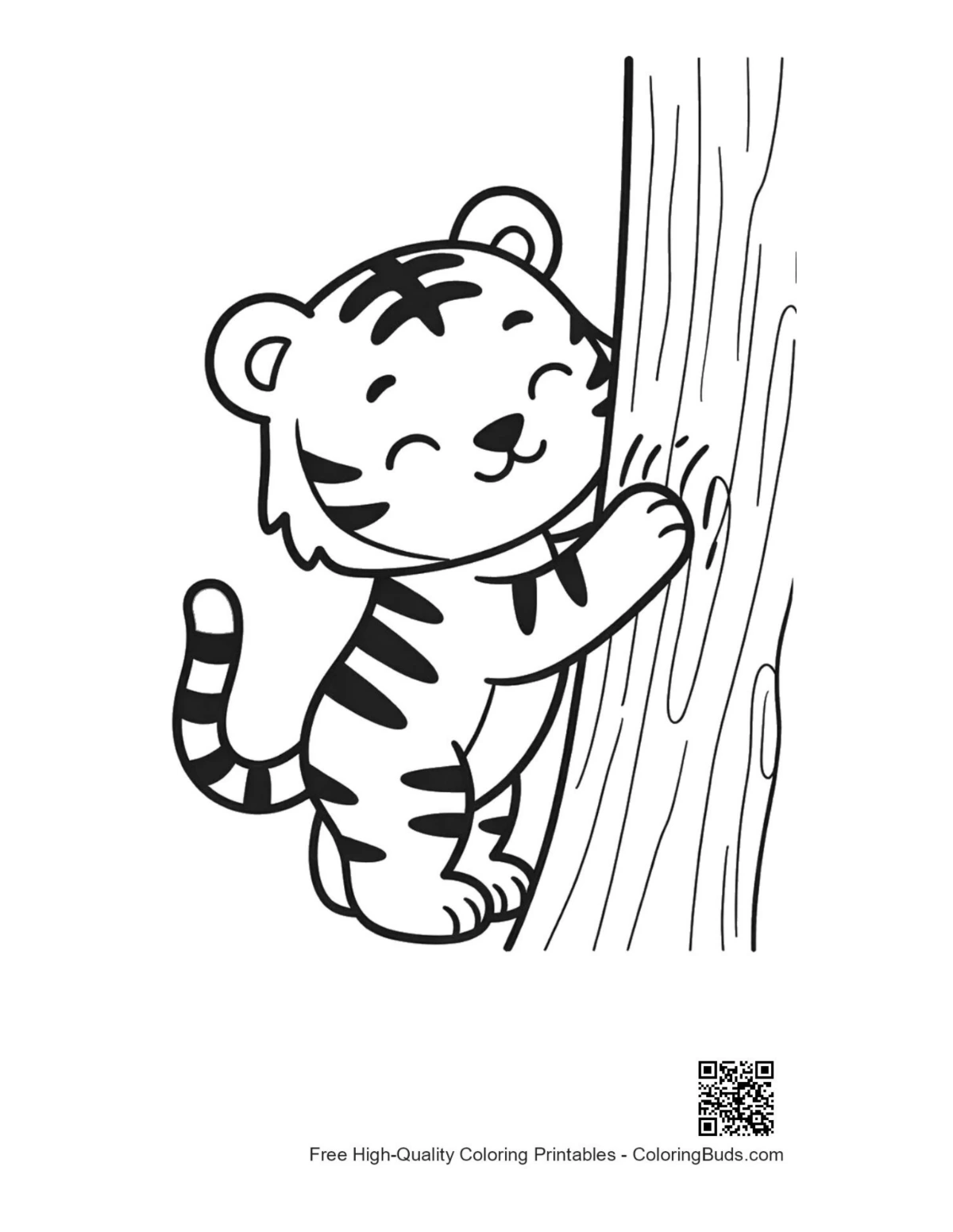 Bengal tiger printable coloring page