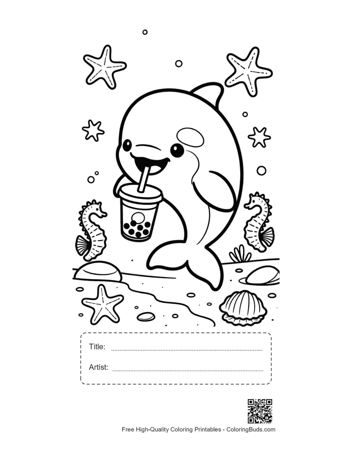 Orca boba tea printable with title box