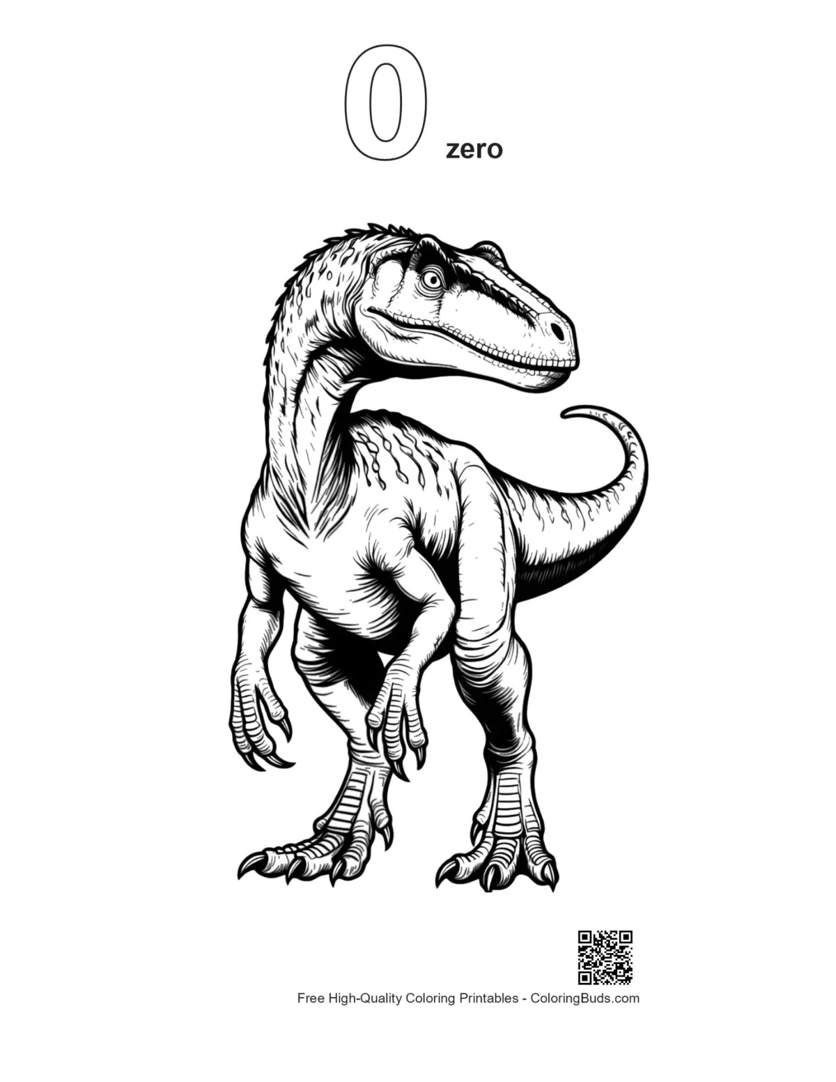 Grundriss einer furchterregenden Velociraptor-Haltung (druckbar)